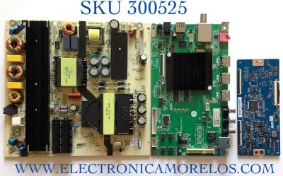 KIT DE TARJETAS PARA ONN·ROKU TV 4K·UHD·HDR / MAIN MS16010-ZC01-01 / 515C16010M08 / M20150-MT / 2E01413C0 / T-CON 55.65T59.C01 / 5565T59C01 / 65T55 C0G CTRL / FUENTE TV6505-ZC02-01 / E021M455-A4 / PANEL T650QVN08.4 / MODELO 100012587 (65 PULGADAS)